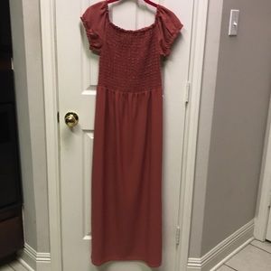 Monteau Terra-cotta maxi dress. Junior size L